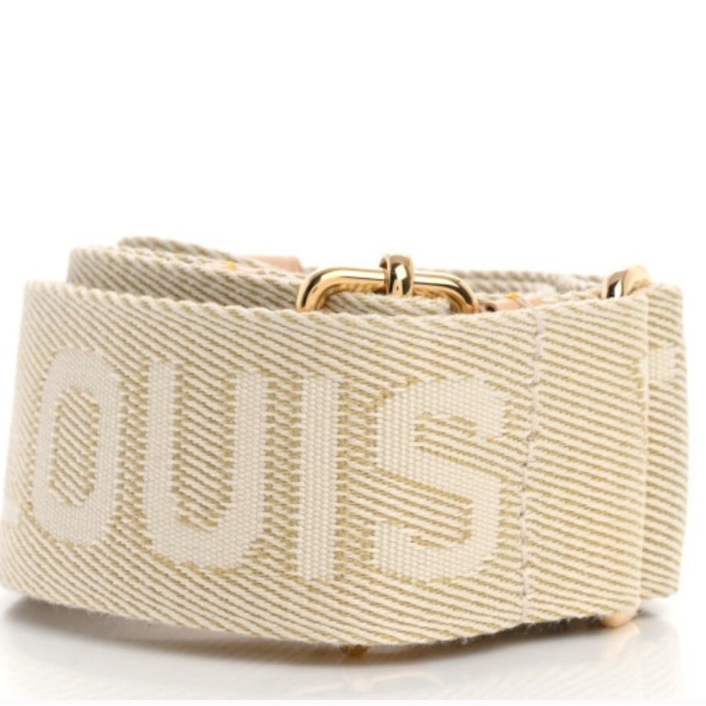 Louis Vuitton Jacquard High Rise Shoulder Strap Beige
